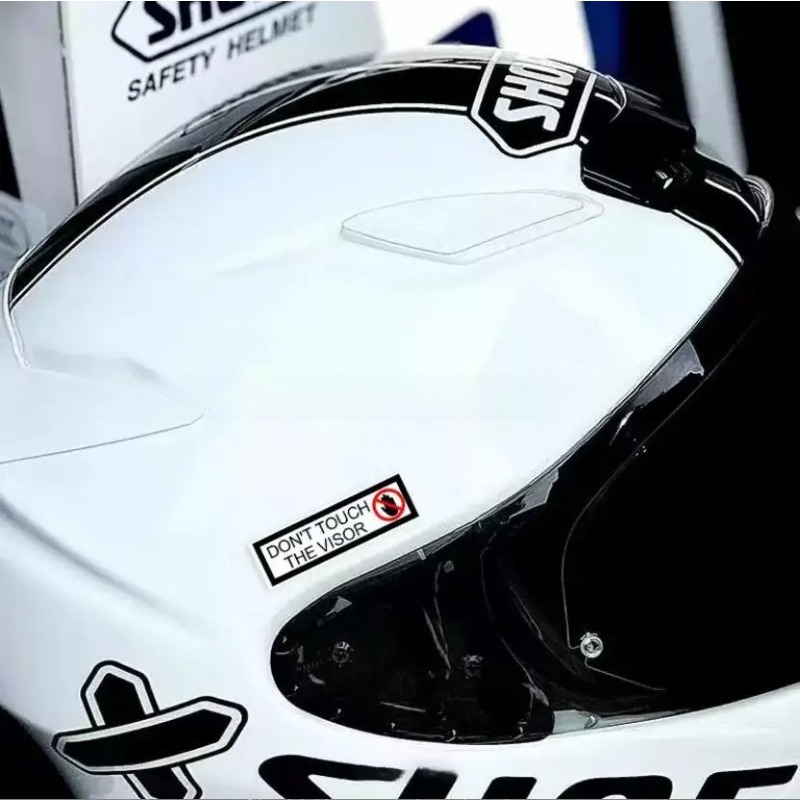 Helmet Warning Sticker Set 2PC - Motorcycle Gear Deals ulasan dan harga